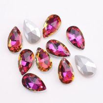 Fashion Purple Light 20 Pcs Drop-shaped Crystal Diy Accessories