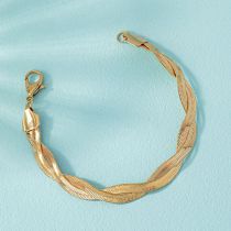 Fashion Gold Alloy Snake Chain Wrap Bracelet