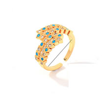 Fashion Ring 2 Brass Zirconia Geometric Split Ring