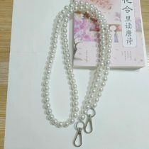 Fashion 12mm Pearl + Silver Key Chain 20cm Suitable For Hand Small And Large Pearl Beaded Bag Chain