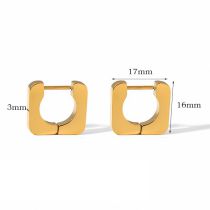 Fashion 15# Titanium Steel Geometric Three-dimensional Hollow Earrings