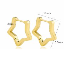 Fashion 48# Titanium Steel Geometric Three-dimensional Hollow Earrings