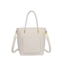 Fashion White Pu Large Capacity Diagonal Bag