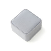 Fashion Gray Gift Box {on Behalf Of Customer Special Shooting} Flocked Square Jewelry Box