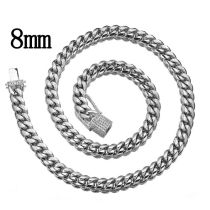 Fashion 8mm30 Inches (76cm) Stainless Steel Geometric Chain Necklace