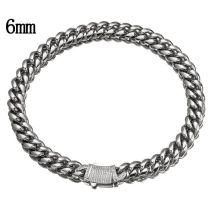 Fashion 6mm28 Inches (71cm) Stainless Steel Geometric Spring Clasp Men's Necklace
