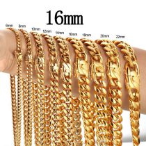 Fashion 16mm32 Inches 81cm Stainless Steel Geometric Chain Necklace