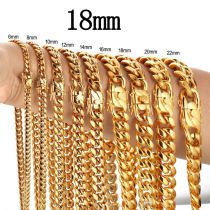 Fashion 18mm24 Inches 61cm Stainless Steel Geometric Chain Necklace