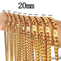Fashion 20mm20 Inches 51cm Stainless Steel Geometric Chain Necklace