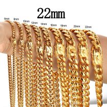 Fashion 22mm32 Inches 81cm Stainless Steel Geometric Chain Necklace