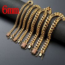 Fashion 6mm26 Inches (66cm) Stainless Steel Geometric Chain Men's Necklace