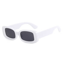 Fashion Gray Frame With White Frame Small Square Frame Sunglasses