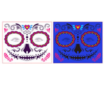 Fashion Halloween:geometry Halloween Fluorescent Face Sticker Tattoo Sticker