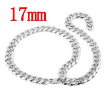 Fashion 17mm20 Inches/51cm Stainless Steel Geometric Chain Men's Necklace