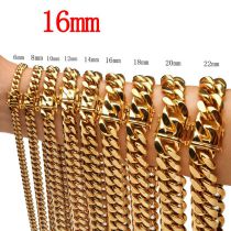 Fashion 16mm32 Inches 81cm Stainless Steel Geometric Chain Men's Necklace