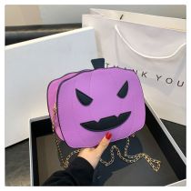 Fashion Purple Pu Pumpkin Messenger Bag