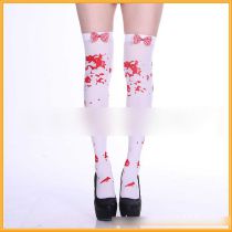 Fashion Blood Socks 8 Textile Print Over The Knee Socks