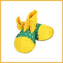Fashion Clown Shoes [green And Yellow] Clown Polka-dot Print Clown Shoes