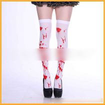Fashion Blood Socks 5 Textile Print Over The Knee Socks
