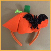 Fashion Plus Bat Fabric Pumpkin Headband