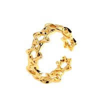 Fashion 4# Pure Copper Star Geometric Open Ring