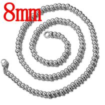 Fashion 8mm18 Inches (46cm) Stainless Steel Ball Chain Men's Necklace