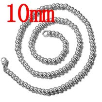 Fashion 10mm21cm Bracelet Stainless Steel Ball Chain Men's Bracelet