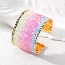 Fashion Light Color Bracelet Metallic And Glitter Wide Bangle Bracelet