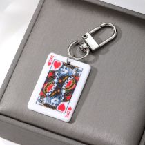 Fashion Heart King Simulated Playing Card Keychain