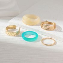 Fashion 1# Alloy Geometric Ring Set