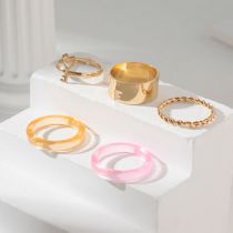 Fashion 8# Alloy Geometric Ring Set