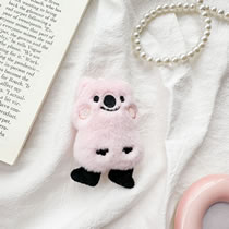 Fashion Plush Bracket - Blackfoot Bear - Pink Plush Bear Mobile Phone Airbag Holder