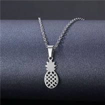 Fashion 6# Stainless Steel Pineapple Necklace