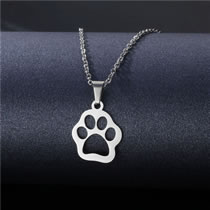 Fashion 14# Stainless Steel Cat Claw Necklace