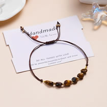 Fashion 5 Brown Irregular Stone Beaded Bracelet