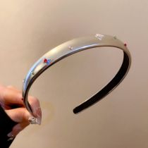 Fashion Headband - Silver Butterfly Leather Diamond Bow Headband