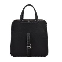 Fashion Classic Black Lychee Foldable Crossbody Bag
