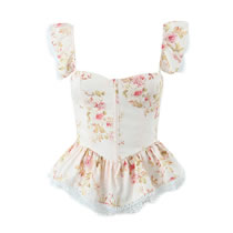 Fashion Pink Flower Polyester Print Keel Camisole