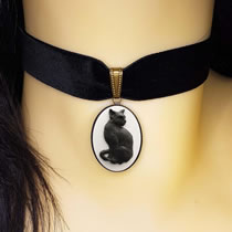 Fashion 8# Alloy Cat Velvet Collar