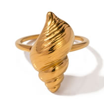 Fashion Gold Stainless Steel Conch Ring