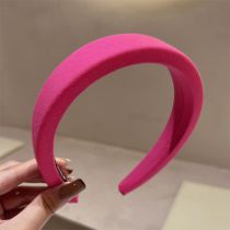 Fashion 16# Headband - Pale Pink Fabric Light Board Wide-brimmed Headband