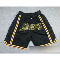 Fashion Lakers Black Polyester Print Lace-up Basketball Shorts