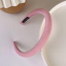 Fashion B Pink Fabric Twill Wide Brim Headband