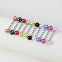 Fashion Mix 10 Colors (2 Packs) Acrylic Color Matching Ball Piercing Tongue Nail Set
