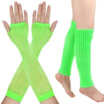 Fashion Grass Green 6#/set Acrylic Cutout Gloves And Foot Covers Set  Acrylic