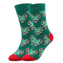 Fashion Green Love 3# Christmas Cotton Socks  Cotton