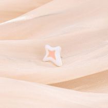 Fashion Pink Four Pointed Star Stud Earrings Copper Geometric Four-pointed Star Stud Earrings (single)