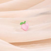 Fashion Transparent Pink Peach Stud Earrings Copper Geometric Peach Stud Earrings (single)