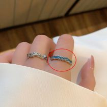 Fashion A Blue Ring Metal Irregular Ring