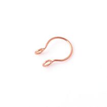 Fashion Rose Gold Stainless Steel Geometric Double Circle Fake Nose Ring
